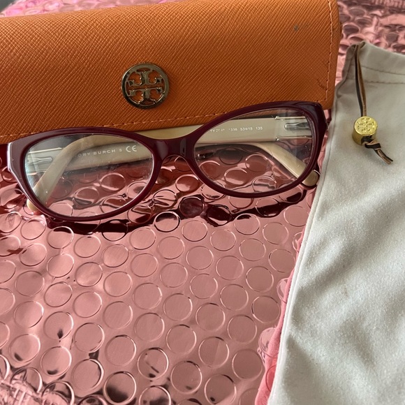 Authentic Tory Burch eye glasses, case and dust rag - Picture 3 of 11